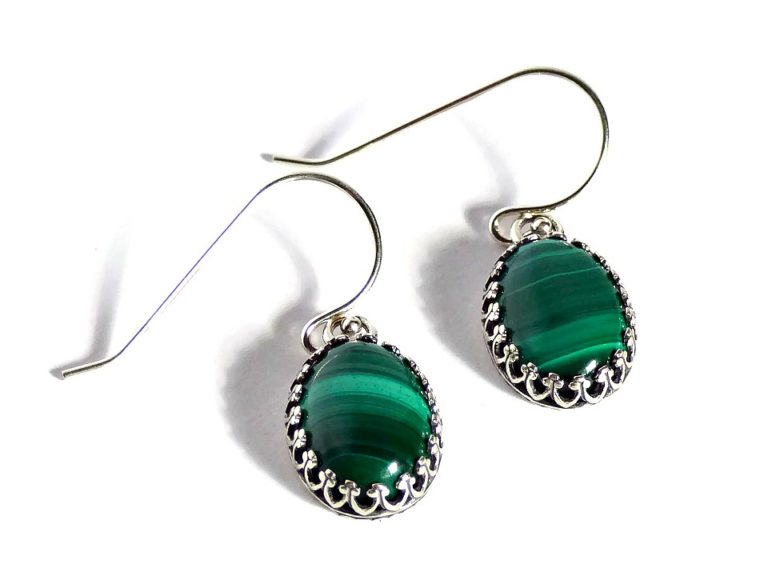 Malachite drop earrings