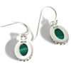 Malachite drop earrings back view