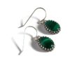 Malachite drop earrings side view