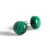 Malachite earrings side view