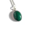 Malachite necklace close up