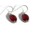 carnelian drop earrings side view