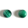 malachite post earrings front view